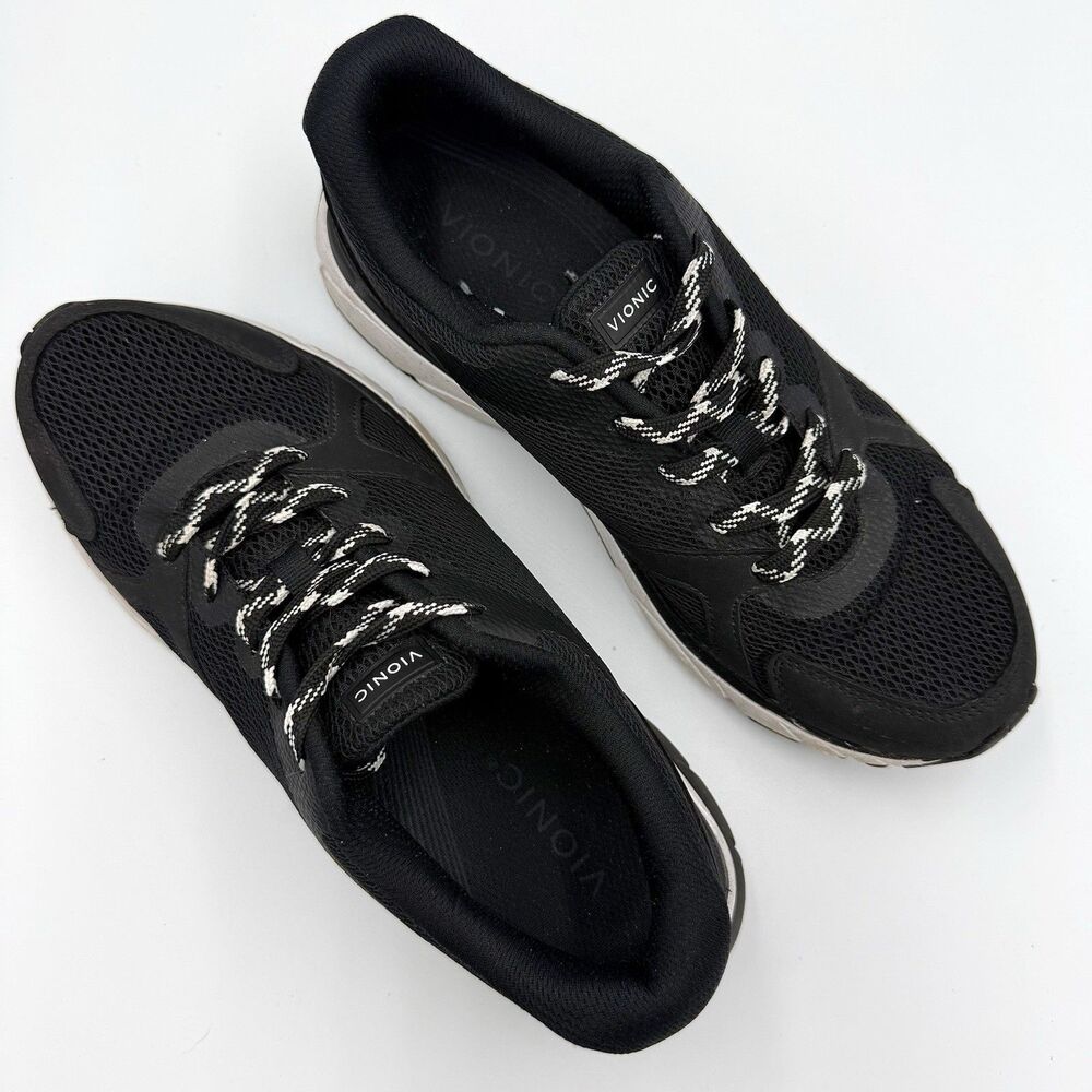 Vionic Tokyo Walking Sneakers Women’s 8.5 Black Mesh Athletic Comfort